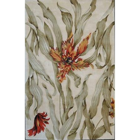 NOURISON Tropics Area Rug Collection Ivory 7 Ft 6 In. X 9 Ft 6 In. Rectangle 99446819079